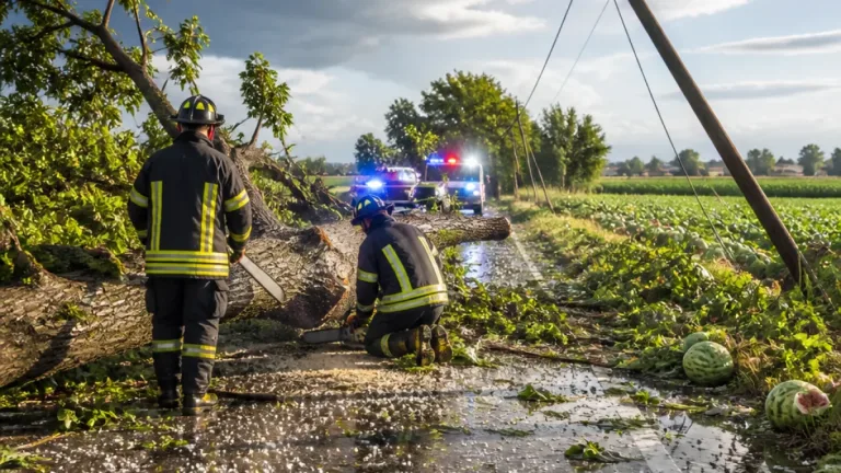 Maltempo nella Bassa padovana: alberi abbattuti, strade chiuse e black-out