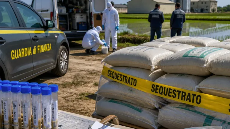Maxi-frode sul riso biologico: indagine e sequestri a Pavia coinvolgono 14 aziende