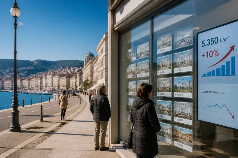 Mercato immobiliare: Trieste resta la città più cara del Friuli Venezia Giulia con crescita annua a doppia cifra