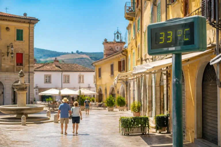 Alta pressione e afa: giornata stabile ma calda, massime fino a 33°C