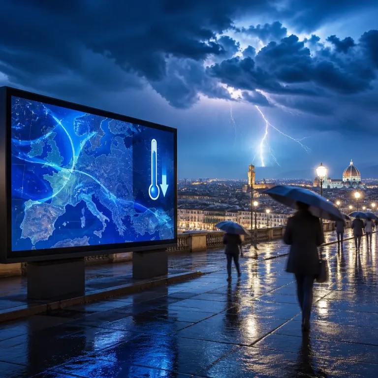 Calo delle temperature dopo l’ondata di caldo: temporali e -7/8°C al Centro‑Nord da domenica