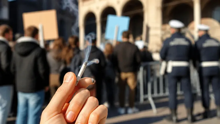 Monza, disobbedienza civile in centro: cannabis accesa in piazza e dibattito sulla sicurezza