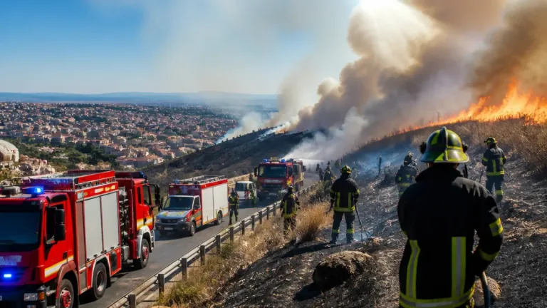 Notte di fuoco a Monte Pancali: interventi straordinari dei Vigili del Fuoco tra Carlentini e la 114