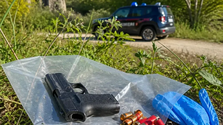 Pistola rubata trovata nascosta nella vegetazione: sequestri nelle campagne di Tivoli