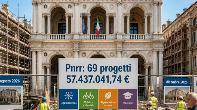 Pnrr a Vicenza, chiuso il conto: 69 progetti e 57,4 milioni impiegati dal Comune