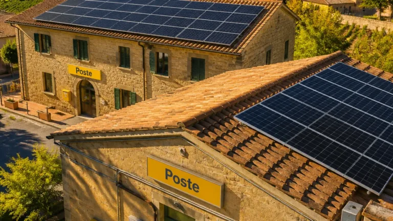 Poste installa pannelli fotovoltaici a Castellina e Monteroni: nuova spinta verso emissioni zero