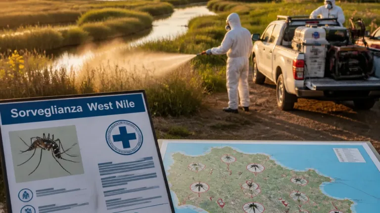 Primo caso di West Nile 2026 nella provincia di Latina: attivata la sorveglianza sanitaria