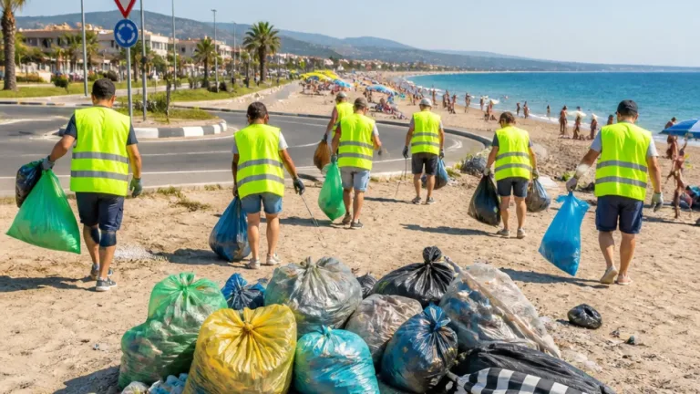 Pulizia sotto il sole: a Platamona Plastic Free rimuove rifiuti nonostante i 40 gradi