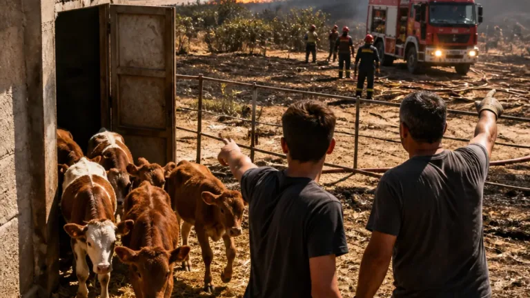 Rischia la vita tra le fiamme per salvare cinque vitellini a Santa Ninfa
