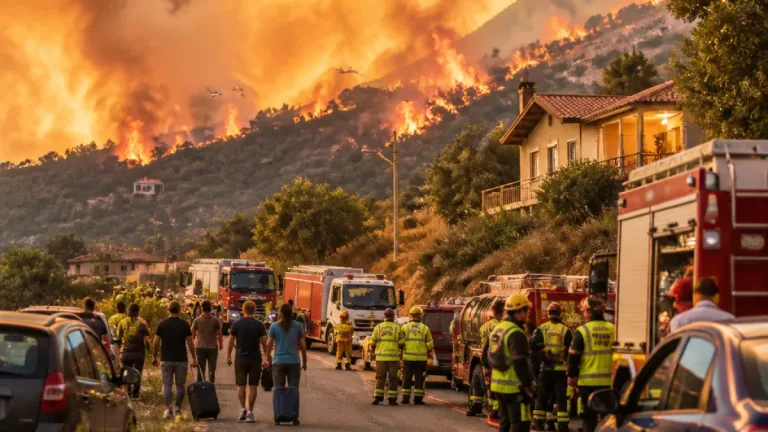 Roghi in provincia: a Cosenza evacuazioni precauzionali per l'incendio a Cozzo del Monaco