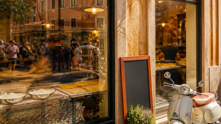 Roma, il dibattito sulle «nonne che fanno la pasta» nelle vetrine divide residenti e operatori