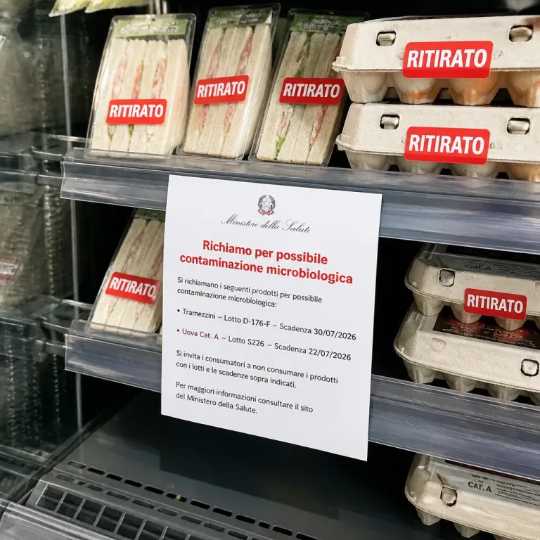 Richiamo del Ministero: uova e tramezzini ritirati per rischio microbiologico