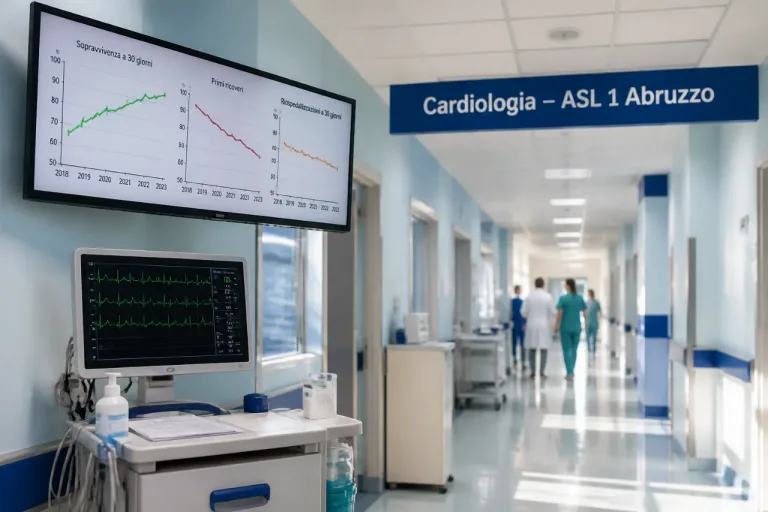 Scompenso cardiaco, studio Asl 1–Univaq: meno primi ricoveri e sopravvivenza in crescita