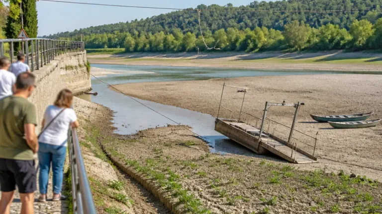 Secca dell'Adda: fermo il traghetto leonardesco, allarme per agricoltura e utenze