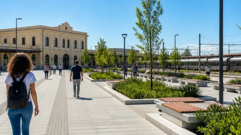 Teramo, inaugurata la nuova piazza della stazione: riqualificazione urbana e spazi verdi