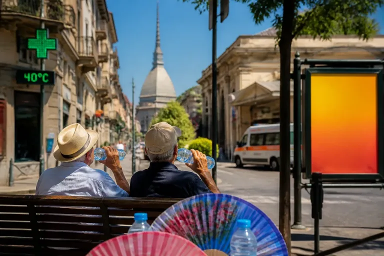 Torino, caldo estremo: mortalità over 65 in aumento. Allarme dal Ministero