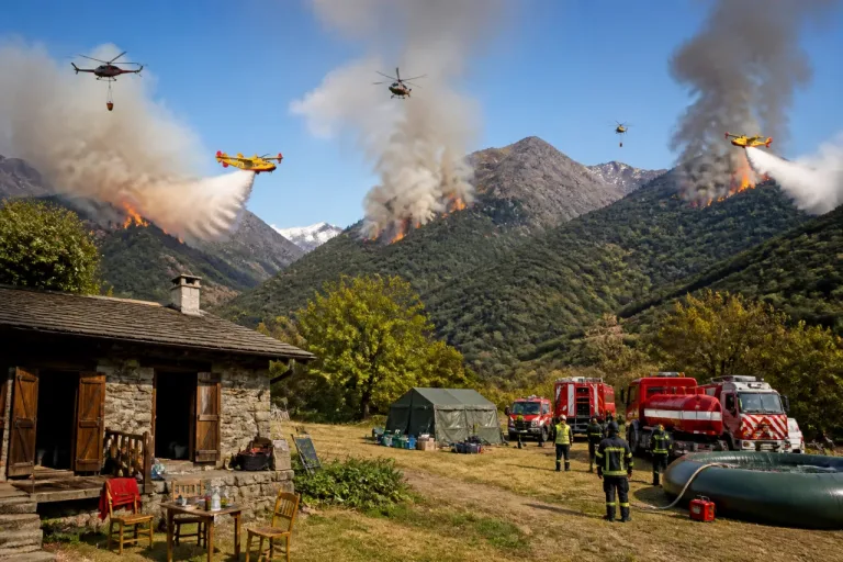 Tre fronti di incendio nel Verbano-Cusio-Ossola: massiccio impiego aereo e interventi sul terreno