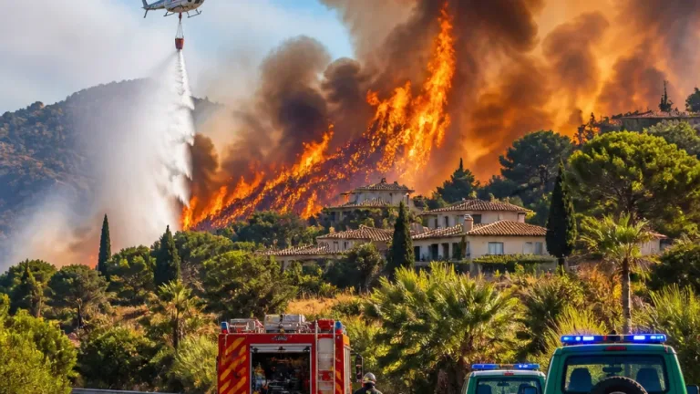 Vasto incendio a Mastrissa: A18 chiusa, decine di soccorsi al lavoro e case minacciate