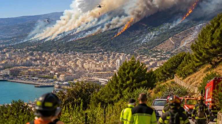 Vasto incendio sul monte San Liberatore: fiamme visibili dalla città, ipotesi dolosa