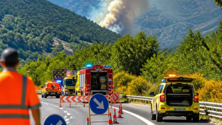 Vasto incendio sul Pollino: chiusa l'A2 tra Morano Calabro e Frascineto, traffico deviato
