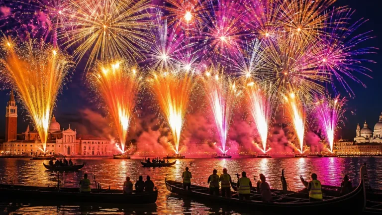 Venezia, il Redentore in luce: 40 minuti di fuochi ispirati ai colori della città