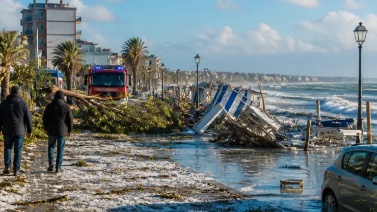 Vento, pioggia e grandine: maltempo provoca allagamenti e danni sulla costa pesarese