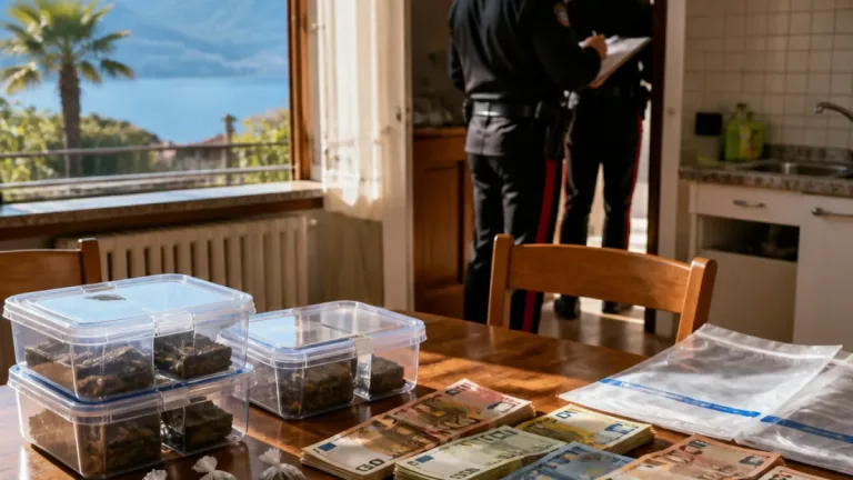 Verbania: arrestato un 20enne con 157 g di hashish e circa 1.500 €