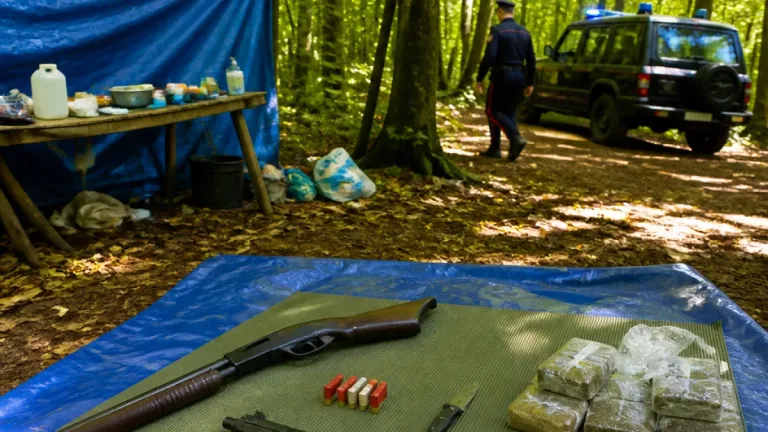 Vergiate, blitz nei boschi: sequestrata una mitraglietta Sten e arrestato uno spacciatore