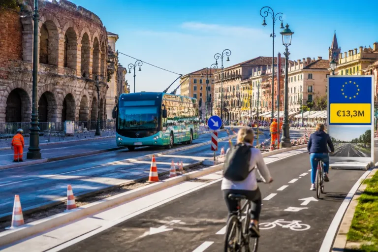 Verona: 13,3 milioni dal Ministero per potenziare ciclabili, filovia e servizi pubblici