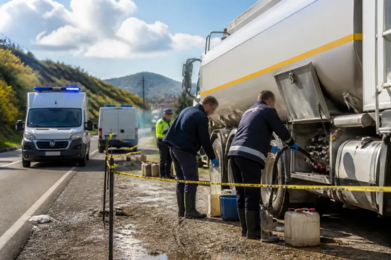 Vibo Valentia, sequestrata autobotte con circa 7.000 litri di gasolio: due denunciati