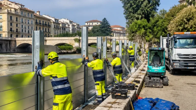 Vicenza, esercitazione sul Bacchiglione: montate le paratie per testare le difese idrauliche