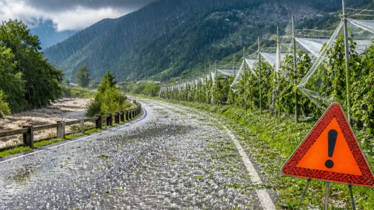 Violenti temporali e grandine in Trentino: colpita la Bassa Valsugana, allerta per il sud della provincia