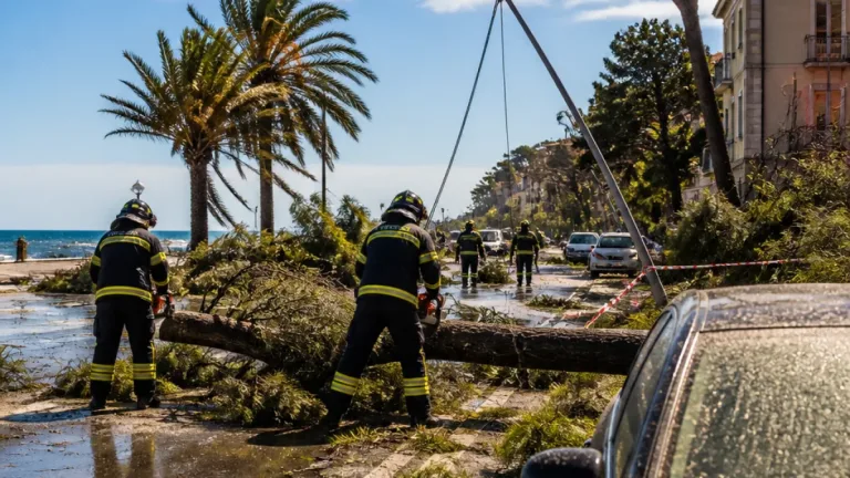 Violento temporale nella provincia: alberi caduti, black‑out e 90 interventi dei pompieri nel Maceratese